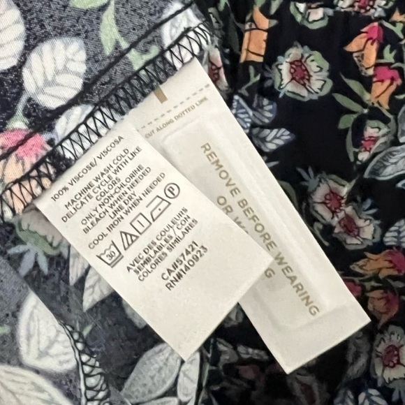 LOFT Chic Colorful Midi Floral Godet Dress - Size Medium - Picture 8 of 8